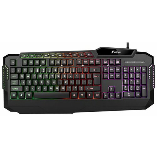 X Wave XL 02 tastatura gejmerska multimedijalna sa RGB pozadinskim osvetljenjem crna USA slova Cene
