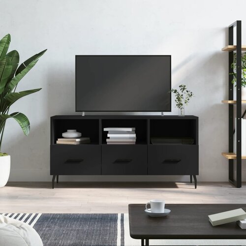 VidaXL TV omarica črna 102x36x50 cm inženirski les Slike