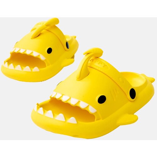 Gemre Yellow children's flip-flops with a shark motif Tossi Cene