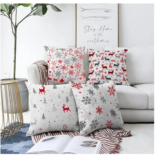 Mila Home Ukrasne jastučnice u setu 4 kom s božićnim motivom 43x43 cm Merry Christmas &amp;ndash; Slike