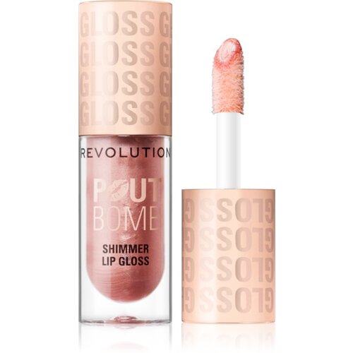Makeup Revolution Shimmer Gloss svjetlucavo sjajilo za usne nijansa Shine Pink 4.5 ml Slike