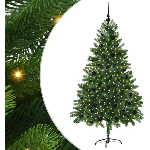  Umjetno božićno drvce s stalakom Zelena 180 cm PE i PVC 109 x 109 x 180 cm Slike