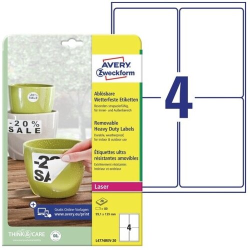  Etikete zweckform l4774 99,1x139 1/20 Slike