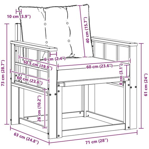  Set vanjskih sofa Čvrsto drvo akacije i Textilene Slike