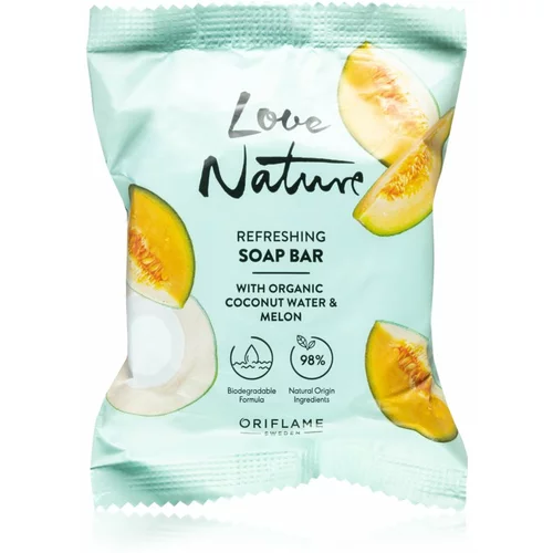Oriflame Love Nature Coconut Water & Melon čvrsti sapun za čišćenje 75 g