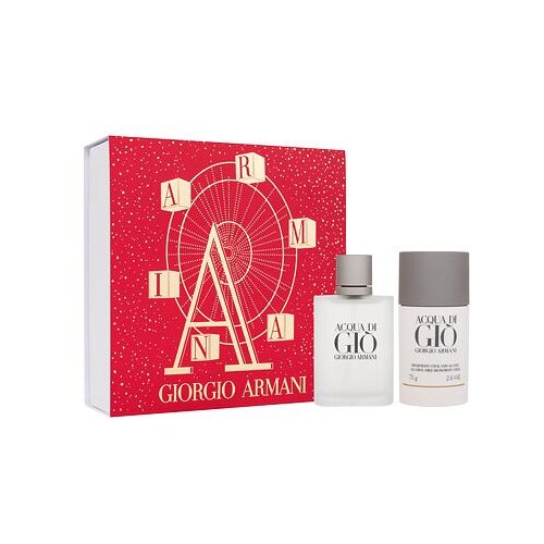 Giorgio Armani Acqua di Gi&amp;ograve; Pour Homme darilni set toaletna voda 50 ml + deodorant 75 g za mo&amp;scaron;ke Slike