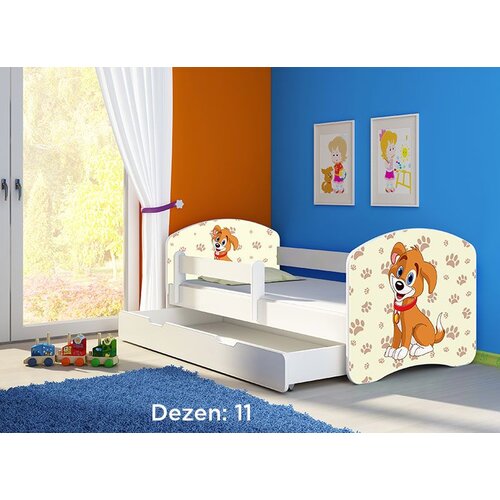 ACMA dečiji krevet ii 140x70 f + dušek 6 cm WHITE11 Slike