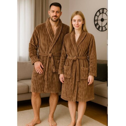 Ready Bade mantil - Braon rebrasti (S, M, L, XL, XXL) Slike