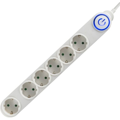 Home Produžni kabel, 6 utičnice, 3 x 1,0mm&sup2;, 1,5met, bijeli - NV 06TK/WH Cijene