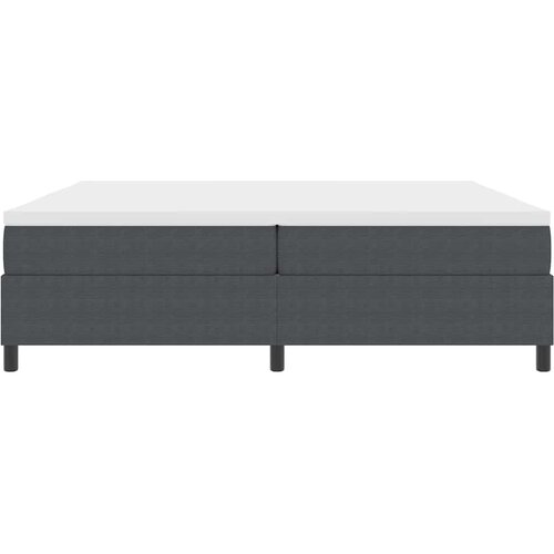  Krevet s opruga kutije Tamno siva i bijela 200 x 200 cm Slike