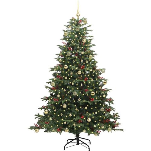 VidaXL Umjetno božićno drvce Zelena 240 cm PVC i Metal i Plastika Slike