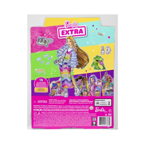 Barbie Extra - lutka v modri jakni z naborki in s hi&amp;scaron;nim ljubljenčkom krokodilom Slike