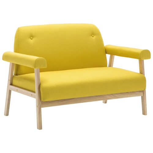 Maison Chic kavč - Sofa - Kanape dvosed iz blaga rumene barve, (21726562) Cene