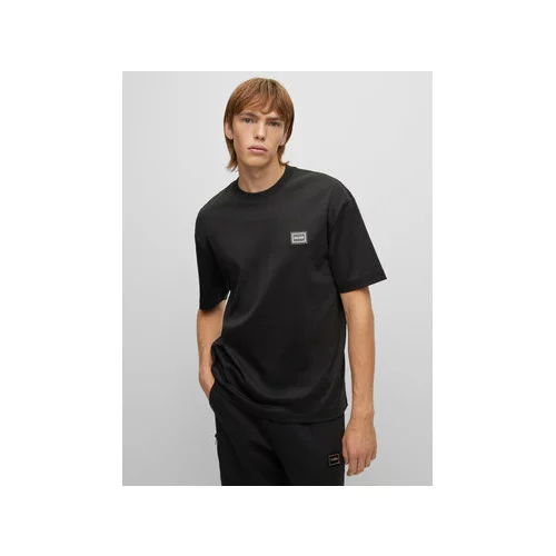 Hugo Pamučna majica boja: crna, s aplikacijom