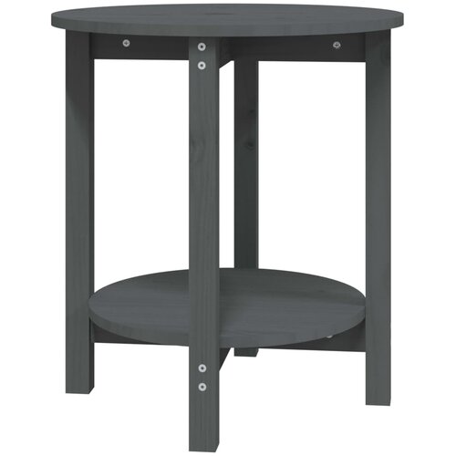  Stolić za kavu sivi &amp;Oslash; 55x60 cm od masivne borovine Slike