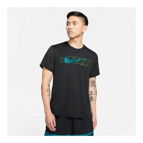 Nike Sport Clash Short Sleeve Shirt, Black/Green Abyss, (20492866) Slike