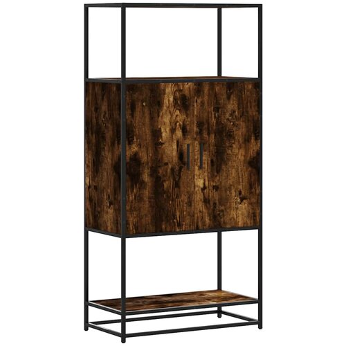 Maison Chic Visoka omara - Komoda - Predalnik dimljen hrast 68x35x139cm inženirski les in kovina, (21720314) Cene