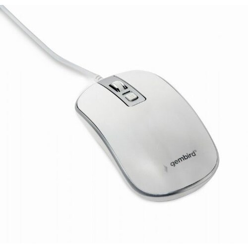 Gembird 4B 06 WS Optical mouse, USB, white silver Slike