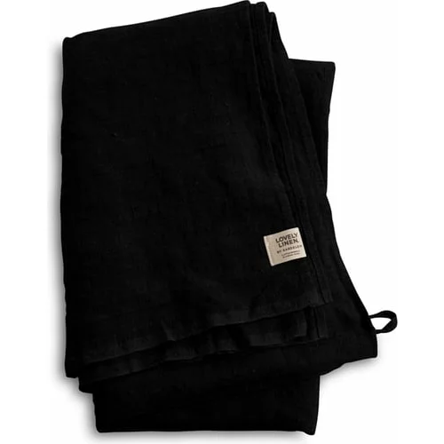 Lovely Linen Hamam-brisača / brisača za savno - Black