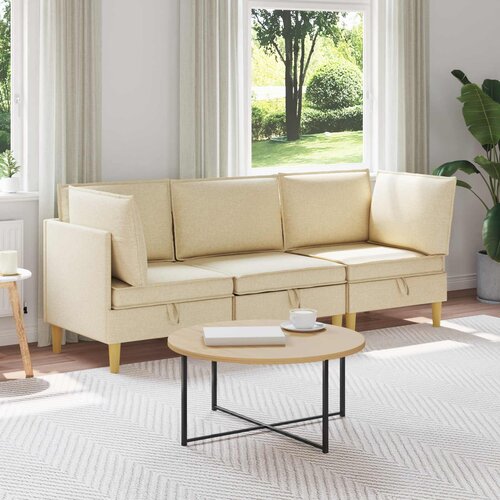  Modularni set sofe sa skladištem 3 pcs Krem Tkanina Cene