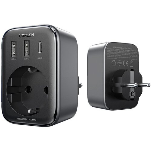Ugreen Nexode 4v1 USB vtičnica 30W z 2xUSB, 1xUSB-C in Quick Charge Cene