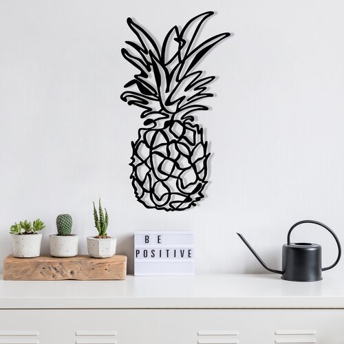 Atelier Del Sofa Zidna dekoracija Ananas-M120, 33x60 cm, 1.2 mm, Crna Slike