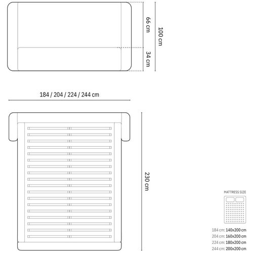 Windsor &amp;amp; Co Sofas Kremno bela oblazinjena zakonska postelja s prostorom za shranjevanje z letvenim dnom 200x200 cm Jason &amp;ndash; Slike
