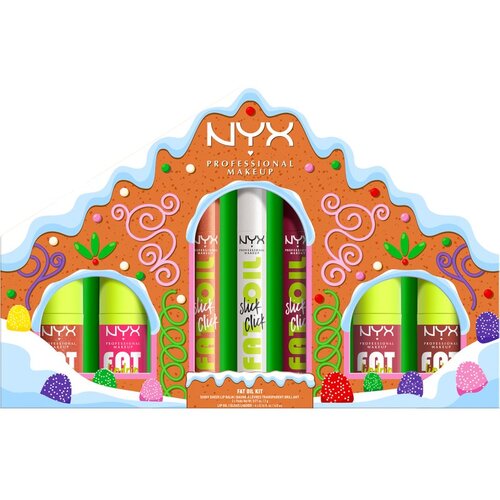 NYX Professional Makeup Gingerbaddie Land Fat Oil set za usne Slike