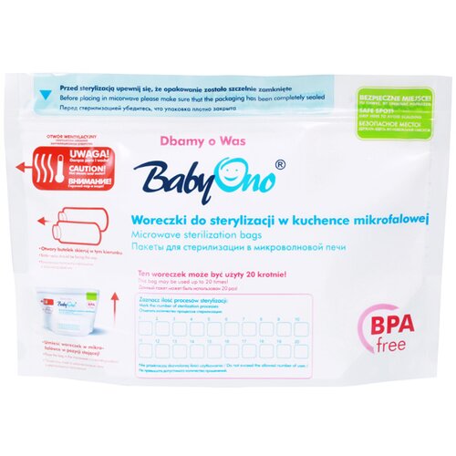 BabyOno Take Care Microwave Steam Sterilizer Bags vrećice za sterilizaciju za mikrovalnu 5 kom Slike