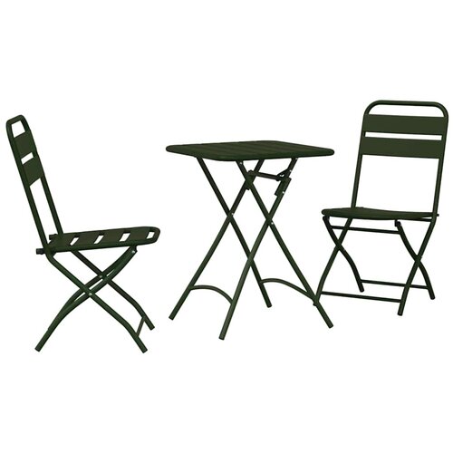 Bistro set 3 pcs Zelena Čelik Slike