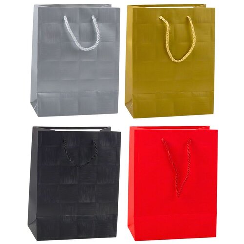  Elegantna Poklon Vrećica Strukturiranih Kvadrata 23 x 18 x 10 cm Cijene