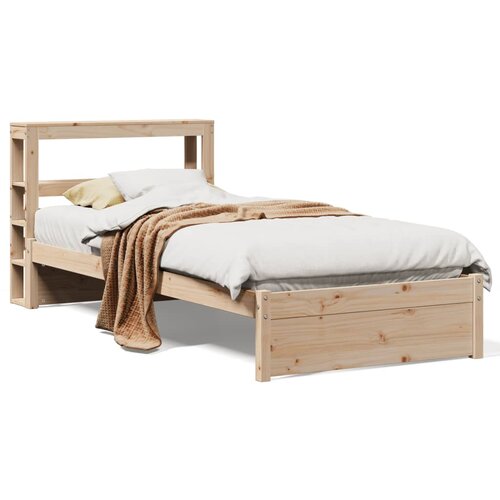 Maison Chic Postelja za odrasle - Posteljni Okvir z vzglavjem 90x200 cm trdna borovina, (22080631) Cene