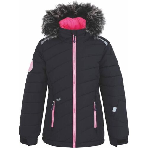 LOAP Girl's ski jacket FUCHSIA Black/Pink Cene