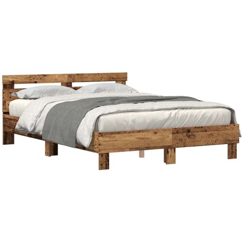  Leseni posteljni okvir Recikliran les 140 x 190 cm Prenosljiv, (22156521) Cene