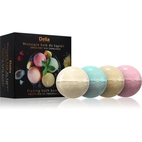 Delia Cosmetics Fizzing Bath Bombs Fruity Mix darilni set za kopel 4x100 g Cene