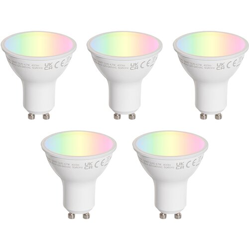 LUEDD Set van 5 GU10 50mm LED lampen helder 4.7W 400 lm 2200-2400K Slike
