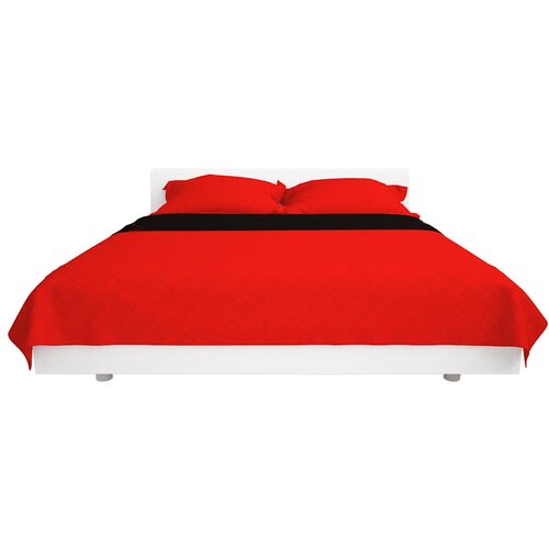  Dvostrani pro&amp;scaron;iveni prekrivač Crno-Crna 170x210 cm Slike