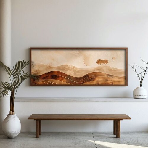 WALLXPERT FAH051-120 Multicolor Decorative Framed MDF Painting Cene