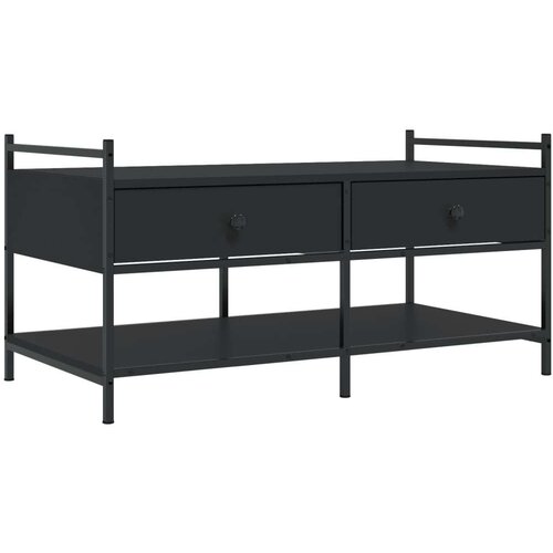  Stolić za kavu crni 99x50x50 cm od konstruiranog drva Slike
