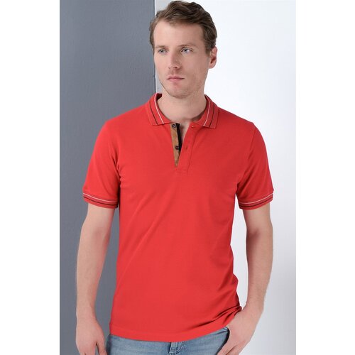 Dewberry T8567 MEN'S T-SHIRT-BURGUNDY Cene