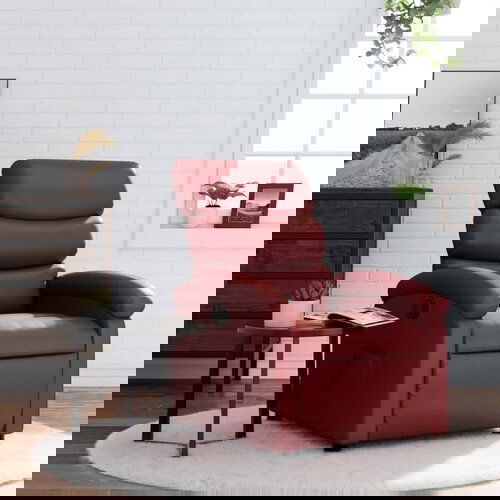 vidaXL Naslanjač vinsko rdeče umetno usnje Cene