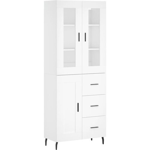 Maison Chic Visoka omara - Komoda - Predalnik bela 69,5x34x180 cm inženirski les, (21718996) Cene