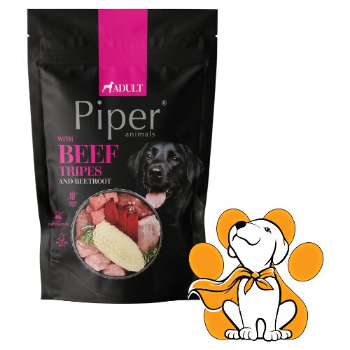 Piper Dog Pouch Beef Tripes 500g, Vlažna Hrana Sa Goveđim Buragom Za Probavu Cene