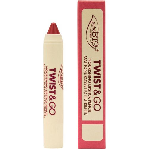 PuroBIO cosmetics Twist &amp;amp; Go Nourishing Lipstick Pencil - 503 pink sand Slike