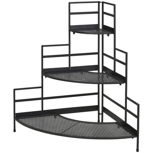 ProGarden Etažni regal za rastline kotni 3-nadstropni 85 cm Slike