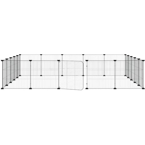  Kavez za ljubimce s 20 panela i vratima crni 35 x 35 cm čelični Slike