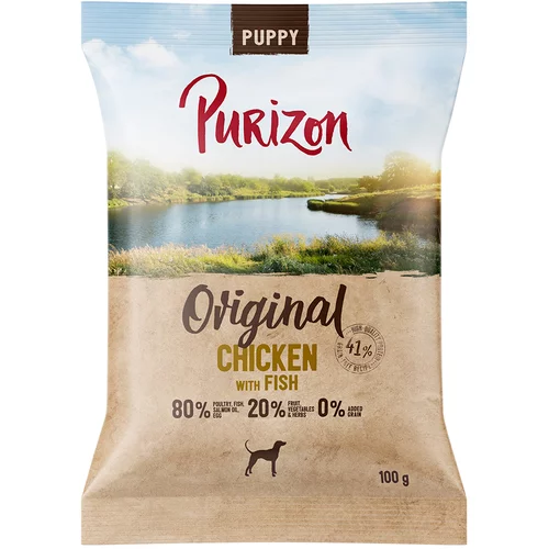 Purizon Poskusna akcija! 100g/300 g/400 g - Puppy piščanec z ribo 100 g