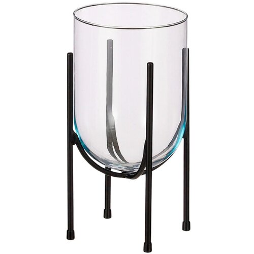  Staklena vaza Jamey (Ø x V: 17 x 31 cm, Prozirno, crna, S postoljem) Cijene