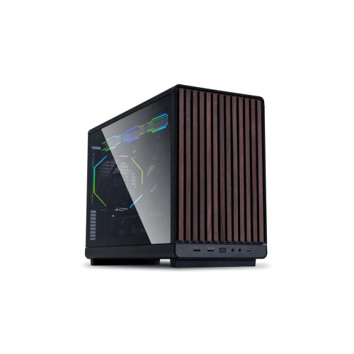 Lian Li Računalni&scaron;ko ohi&scaron;je DAN Cases A3 Wood, kaljeno steklo, Micro-ATX, črno Cene
