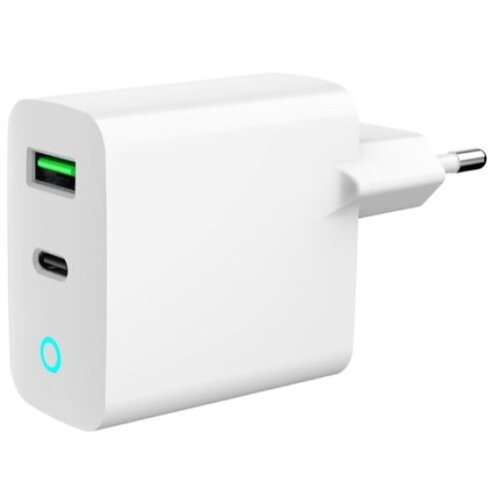 Gembird TA-UC-PDQC20L-W-01 punjac 20W, 2-port (USB-A+USB-C) LED, white Cene